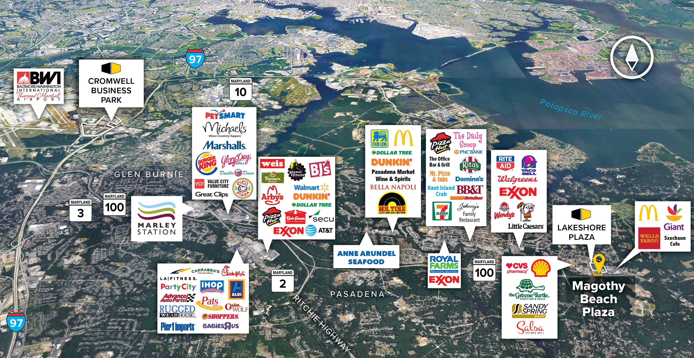 Magothy Beach Plaza Pasadena MD Retail Space St. John Properties