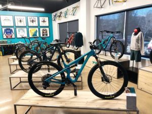 Mountain bikes on display in Yeti Cycles' showroom in Golden at 621 Corporate Drive. The showroom space will be expanded as Yeti nearly doubles the space of its Golden facility following the purchase of a second building in the Corporate Center. PAUL ALBANI-BURGIO